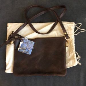 All leather purse